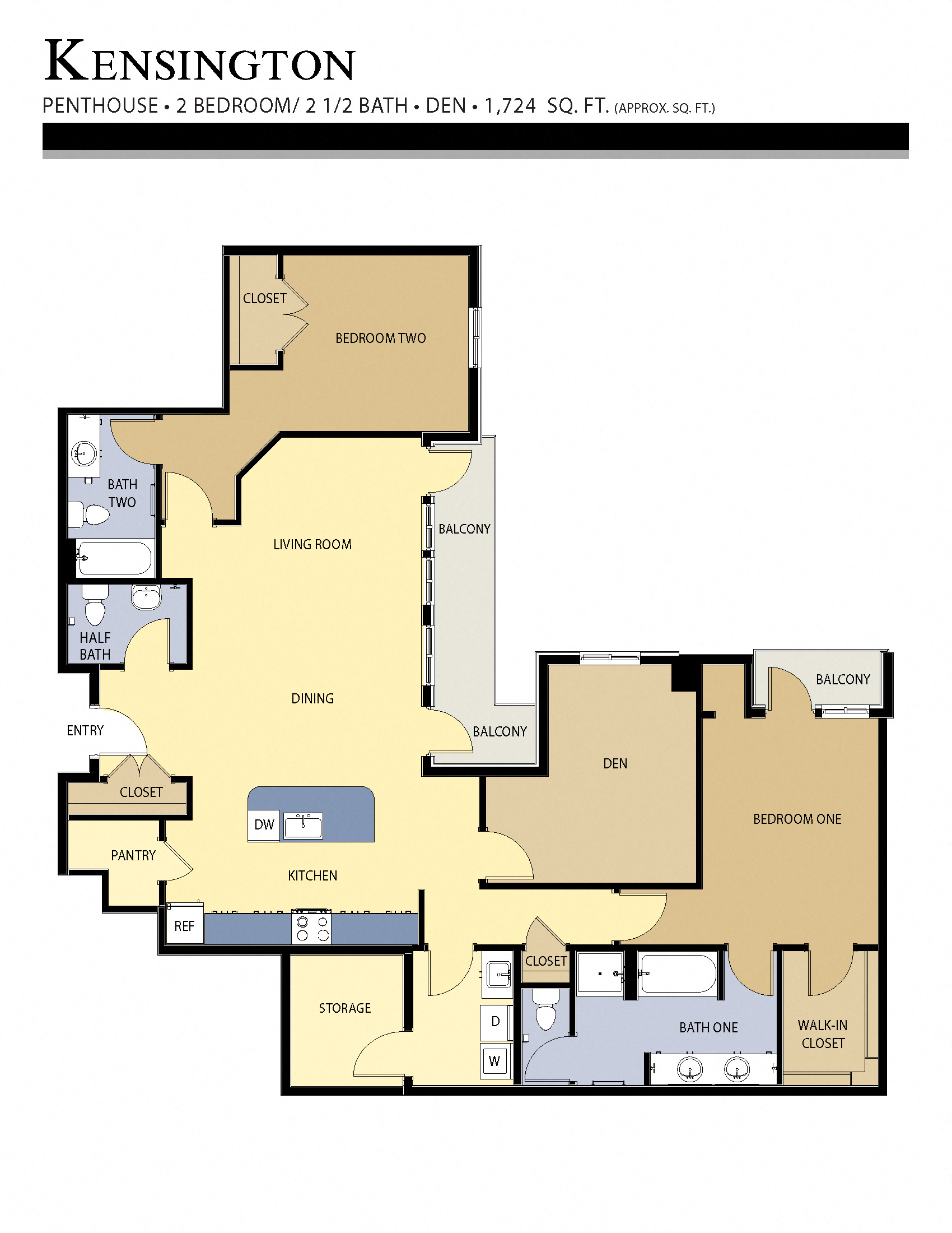 Kensington Floor Plan Liberty Crest Apartments Salt Lake City Utah