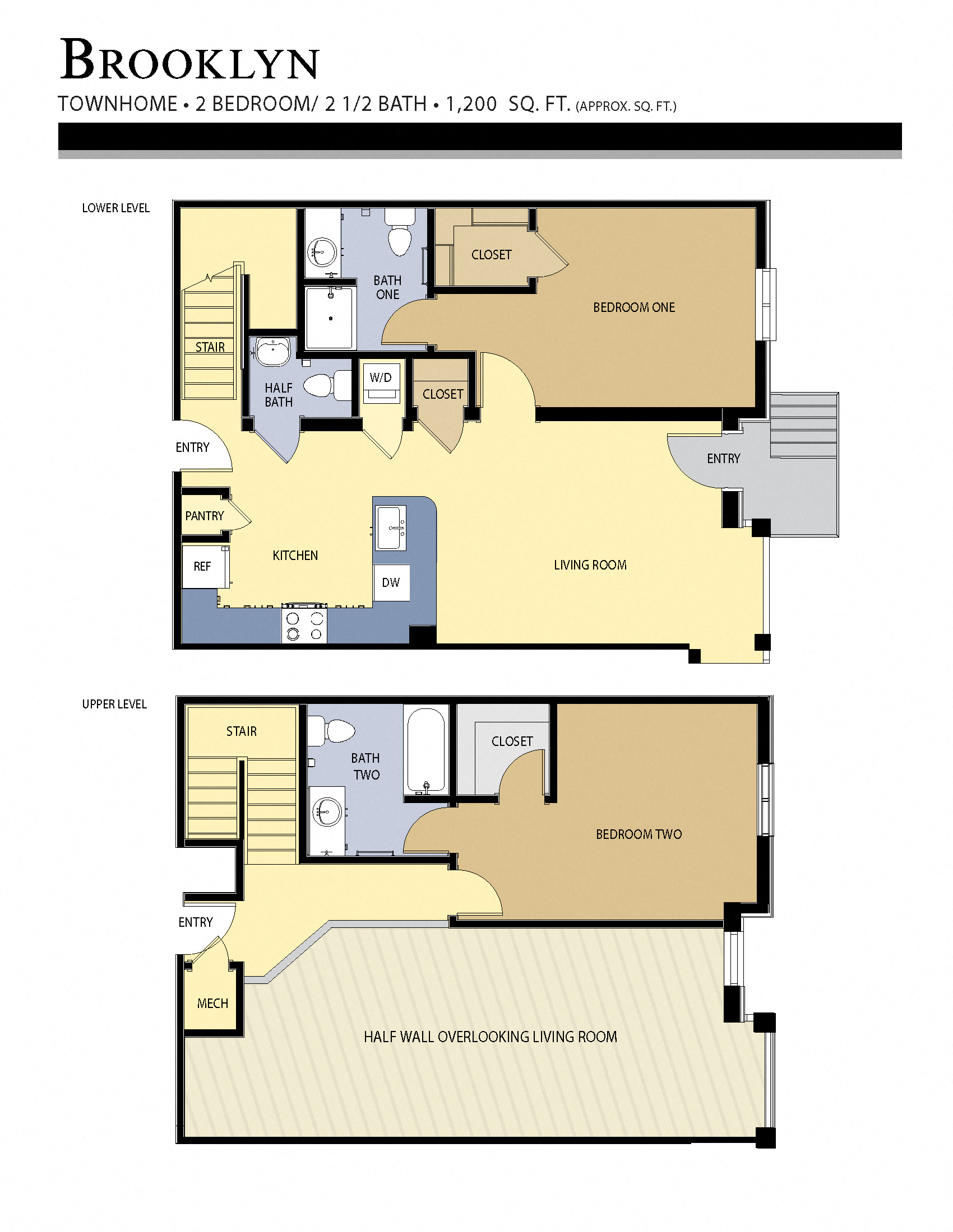 Brooklyn Floor Plan Liberty Crest Apartments Salt Lake City Utah