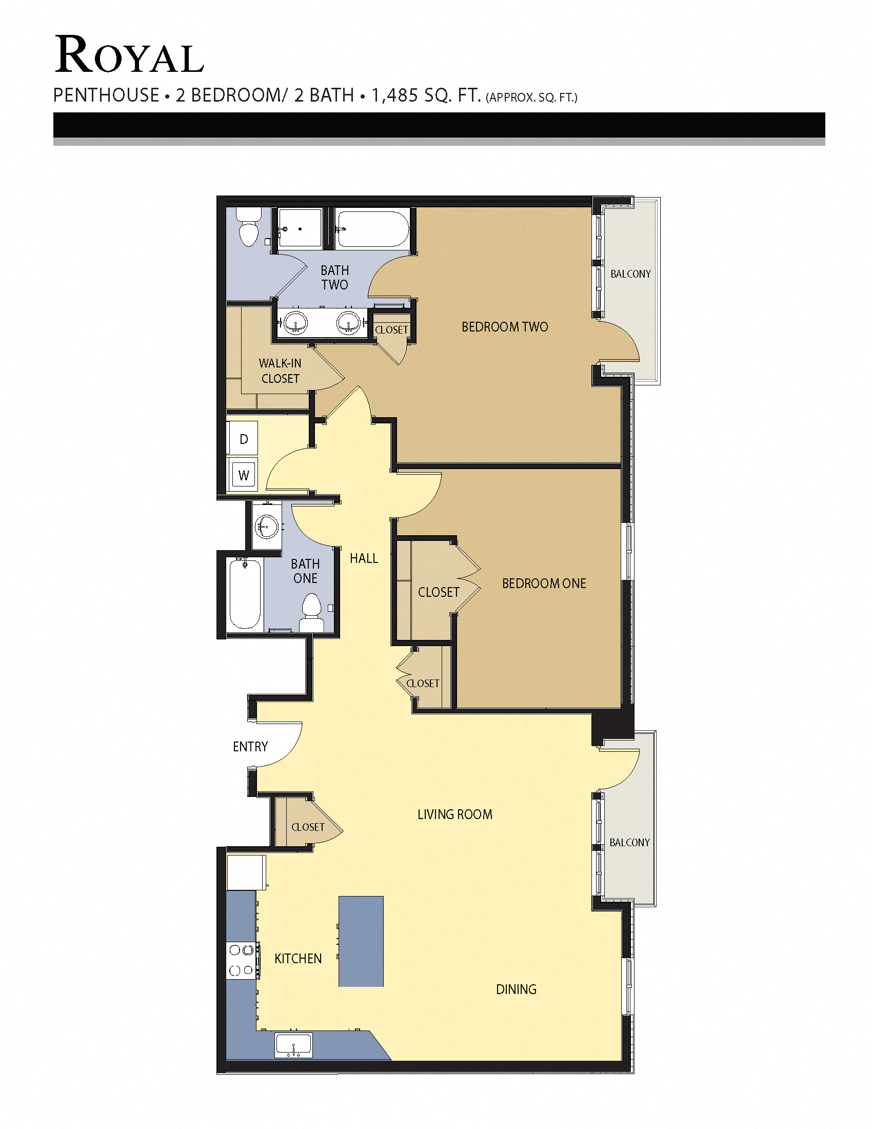 Royal Floor Plan Liberty Crest Apartments Salt Lake City Utah