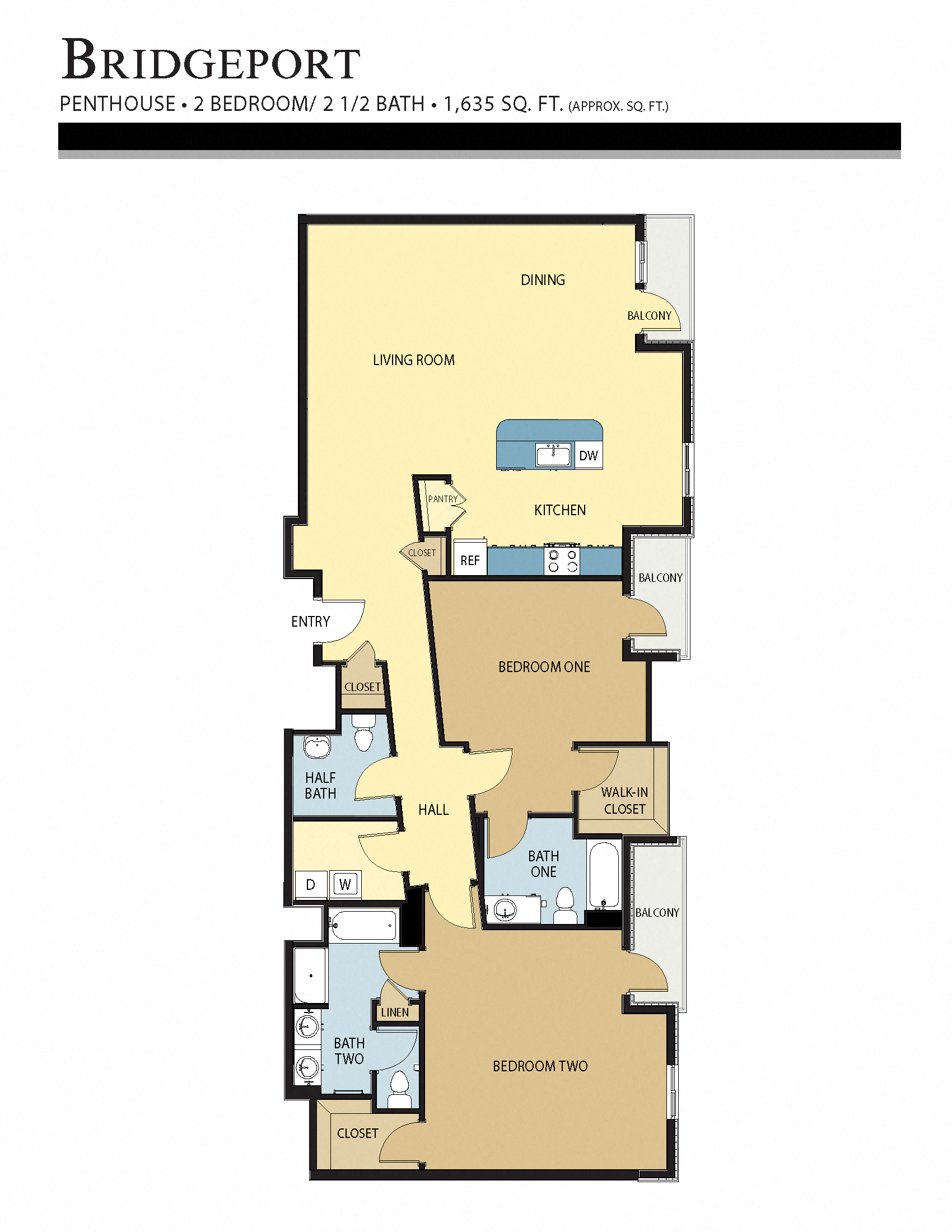 Bridgeport Floor Plan Liberty Crest Apartments Salt Lake City Utah