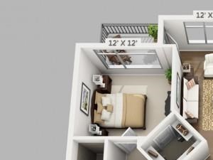2 Bed 2 Bath Discover Floor Plan 2 Bed 2 Bath Discover Floor Plan at ALARA Union Station Apartment Homes, CO, 80202