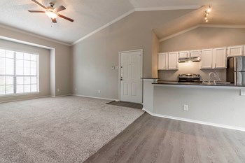 Carpet, Gray Hand Scraped Wood Style Flooring-Dining Room, Living Room - Photo Gallery 21