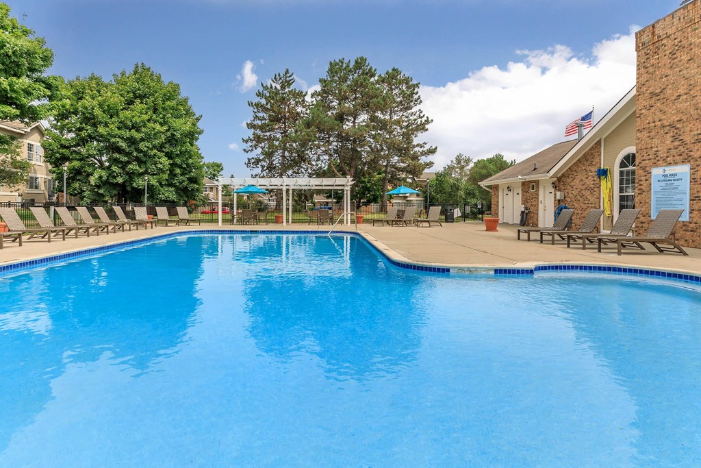 the swimming pool at our apartments