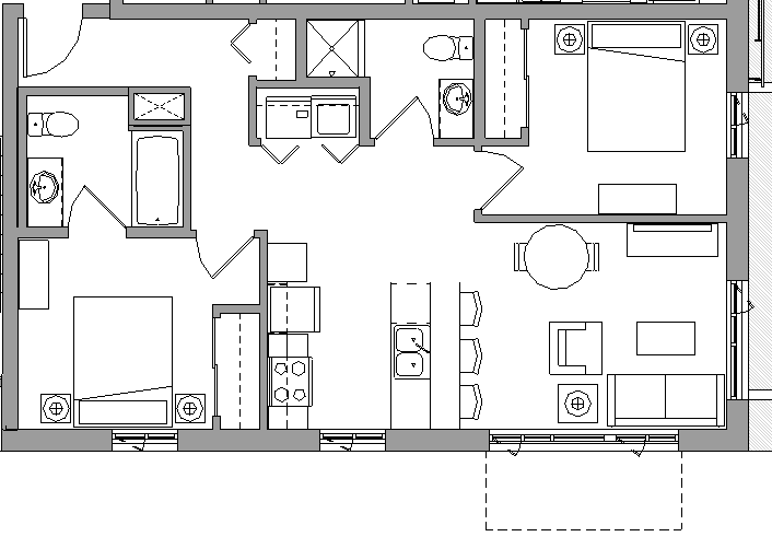2X2C - 2 BEDROOM - 2 BATH