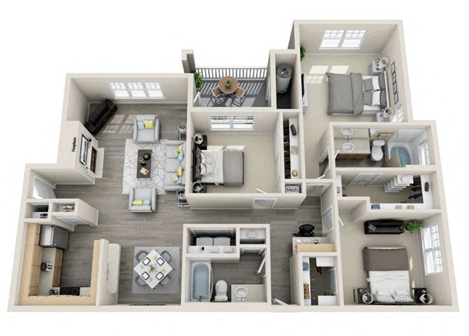 TheAshborough_AshburnVA_FloorPlan_C41_ThreeBedroomTwoBathroom TheAshborough_AshburnVA_FloorPlan_C41_ThreeBedroomTwoBathroom