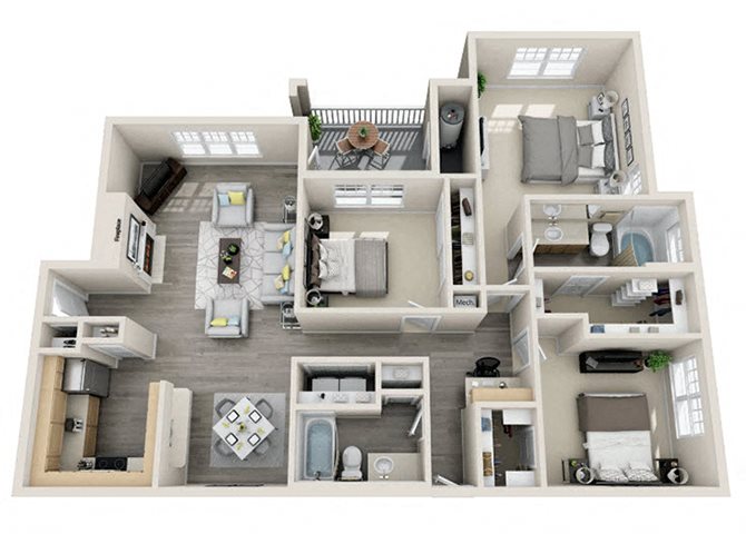 The Ashborough_Ashburn VA_Floor Plan_C4_Three Bedroom Two Bathroom The Ashborough_Ashburn VA_Floor Plan_C4_Three Bedroom Two Bathroom