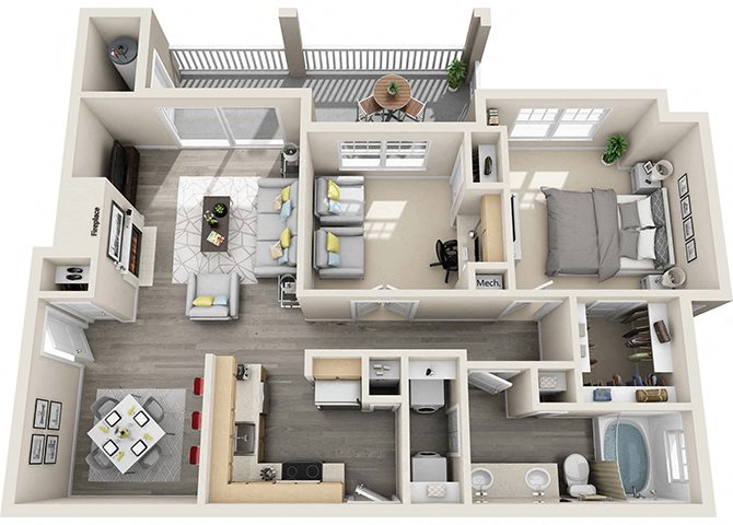 The Ashborough_Ashburn VA_Floor Plan_Contemporary 955 sqft_One Bedroom One Bathroom The Ashborough_Ashburn VA_Floor Plan_Contemporary 955 sqft_One Bedroom One Bathroom