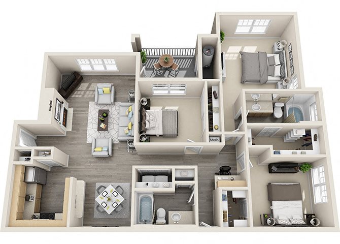 The Ashborough_Ashburn VA_Floor Plan_Sophisticated 1,388 sqft_Three Bedroom Two Bathroom The Ashborough_Ashburn VA_Floor Plan_Sophisticated 1,388 sqft_Three Bedroom Two Bathroom