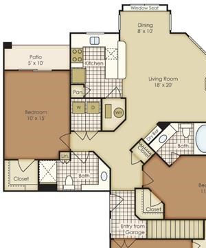 Bell Flatirons three bedroom floor plan