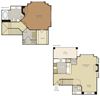 One Bedroom Townhome 1A2TBG-1A2TBGU-2A2TBGU