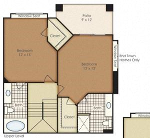 Bell Flatirons two bedroom floor plan