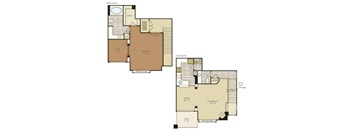 One Bedroom Townhome with Den 1A2TNAGU-2A2TNAGU-1A2TNAG