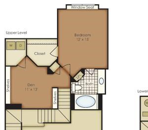 Bell Flatirons one bedroom floor plan