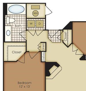 Bell Flatirons one bedroom floor plan