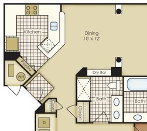 Bell Flatirons three bedroom floor plan