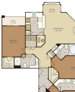 Bell Flatirons three bedroom floor plan