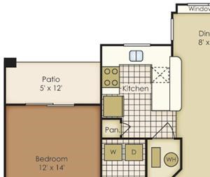 Bell Flatirons two bedroom floor plan