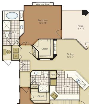 Bell Flatirons two bedroom floor plan