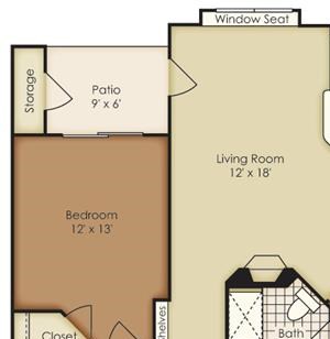 Bell Flatirons two bedroom floor plan