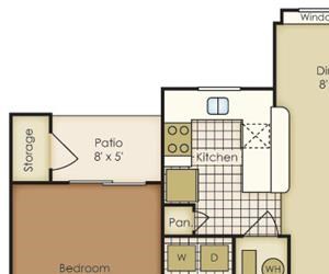 Bell Flatirons two bedroom floor plan