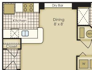 Bell Flatirons two bedroom floor plan