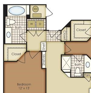 Bell Flatirons two bedroom floor plan