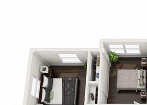 Dominion two bedroom floor plan