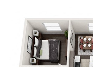 Dominion one bedroom floor plan