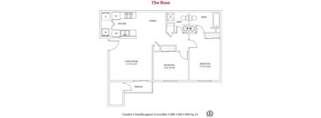 2 bedroom 2 bathroom Floor plan A at Bayberry Cove, Bellbrook, OH
