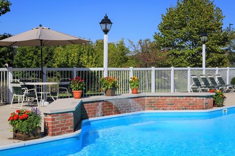the swimming pool at our apartments