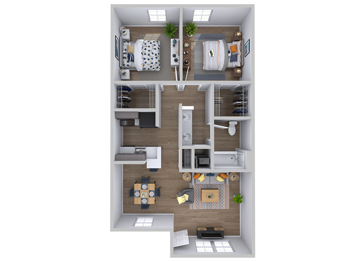 Two bedroom two bathroom apartment near Zilker Park