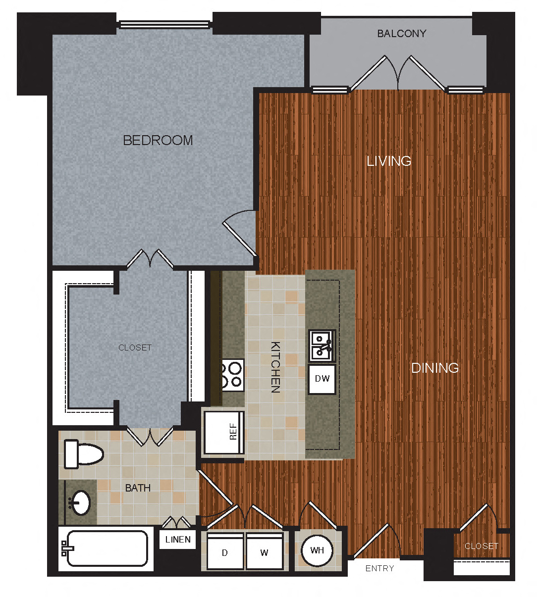 A7 Floor Plan at Berkshire Riverview, Texas