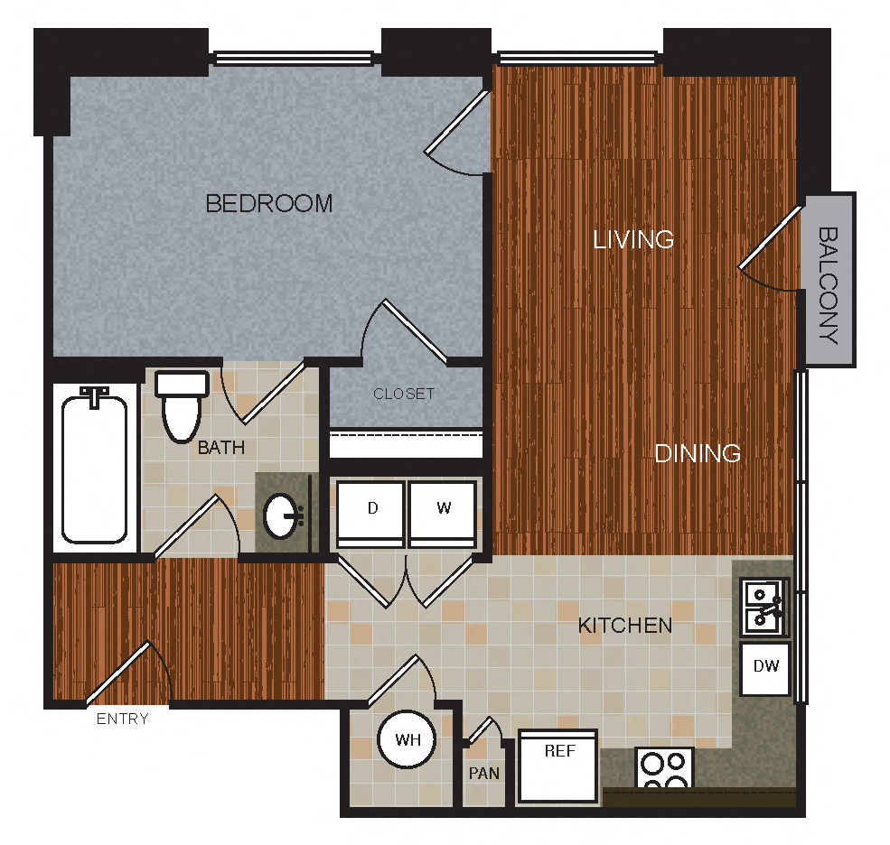 A1 Floor Plan at Berkshire Riverview, Texas