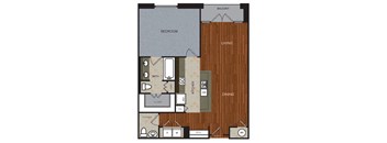 B1 Floor Plan at Berkshire Riverview, Texas, 78741