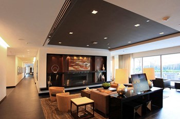 Lounge Area With Fireplace at The Benjamin Seaport Residences, Boston, 02210 - Photo Gallery 7