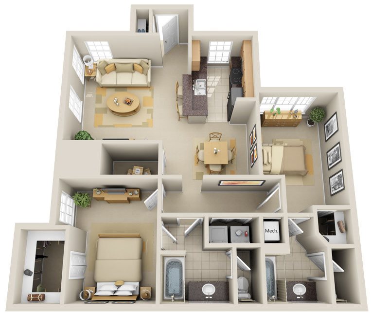 B2 - Long Key Floor Plan 9
