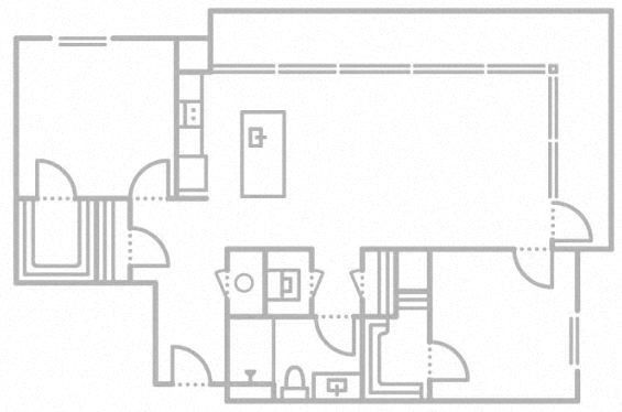 2 Bedroom  1 Bathroom + Balcony