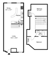2 Bed 1 Bath