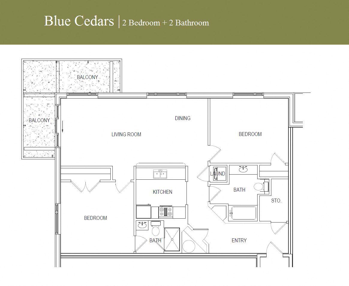 Blue Cedars Two Bedroom Corner Image