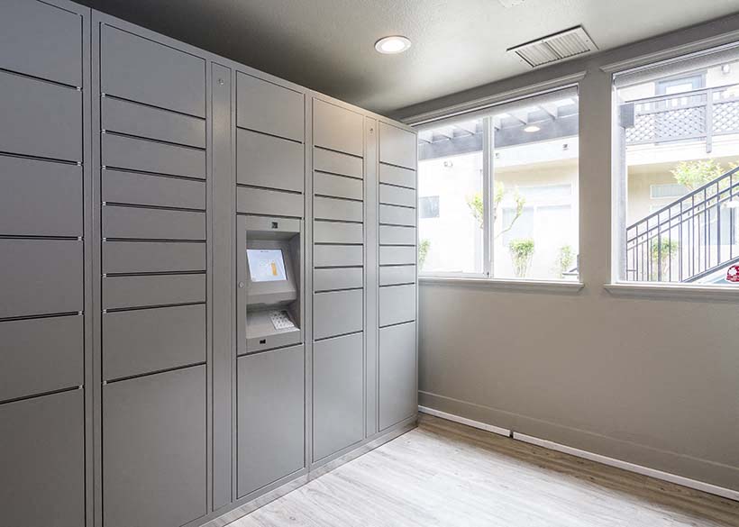 Package lockers at Octave Apartments | Davis, CA