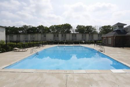 Amenities at Pangea Fields Apartments in Indianapolis include an outdoor pool!