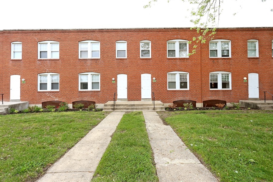 Pangea Springs Apartments building exterior in Baltimore, Maryland.