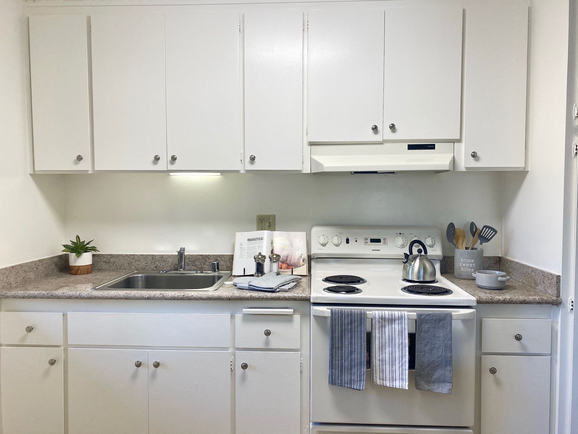 studio kitchen stove and sink