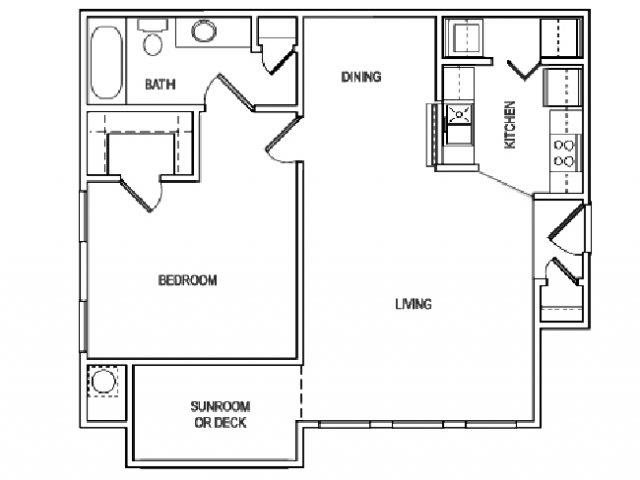 The Carolina floorplan with balcony