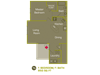A2 Floor Plan 848 Square-Foot A2 Floor Plan at Woodland Trail, LaGrange, GA