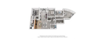 3 Bedroom 3 Bath Floor Plan