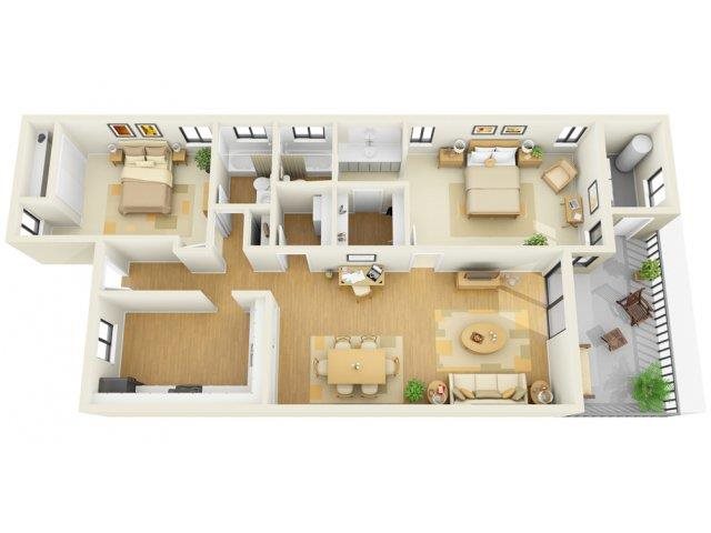2x2C Floor Plan 5