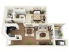 A1 1 Bed 1 Bath Floor Plan A1 1 Bed 1 Bath Floor Plan at Coral Club, Bradenton, 34210