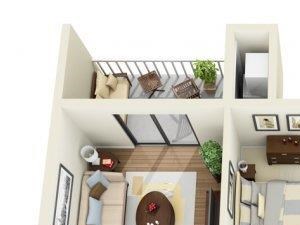 B1 2 Bedroom 1 Bath Floor Plan B1 2 Bedroom 1 Bath Floor Plan at Coral Club, Bradenton