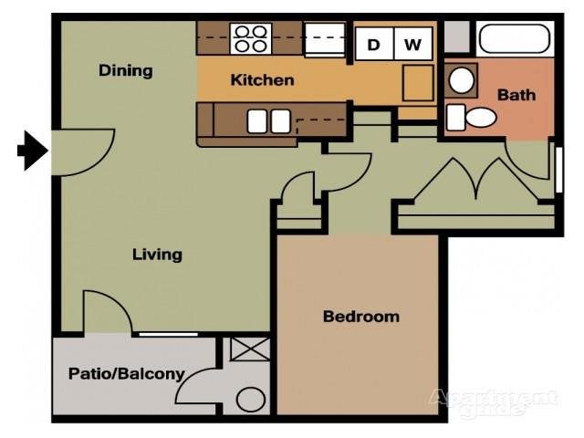 1x1_735 Floor Plan 2